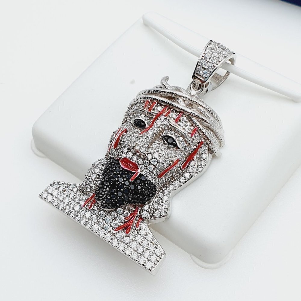 "925 Sterling Silver Plated CZ Pendant, EVBRS527 - Picture 7 of 10